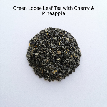 Cherry Orchard Tea, Green Loose Leaf Tea with Cherry & Pineapple, Gourmeest