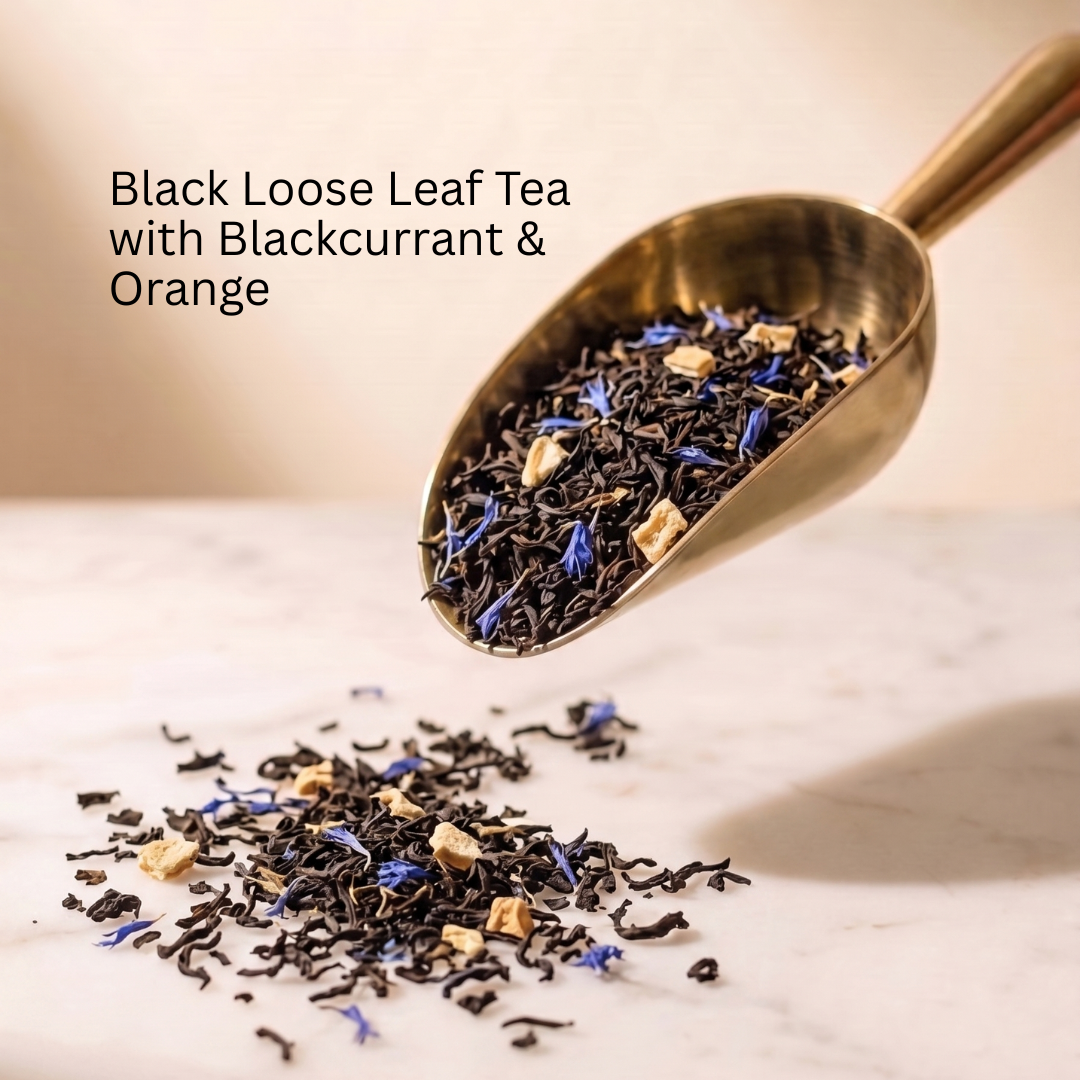 Fruity Splash Black Loose Leaf Tea with Blackcurrant & Orange, Gourmeest