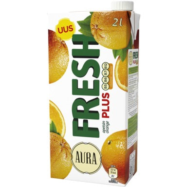 Напиток Fresh Plus Orange Juice, Aura 2л