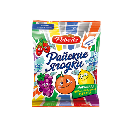 Paradise Berries Sugar-Free Fruit Gummies, Pobeda, 150g