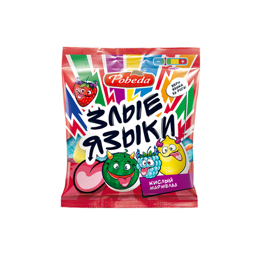 Gummy Candy “Angry Tongues”, Pobeda, 150g
