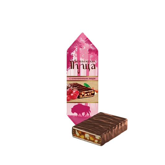 Glazed chocolates Belovezhskaya Pushcha with cranberry puree, Kommunarka