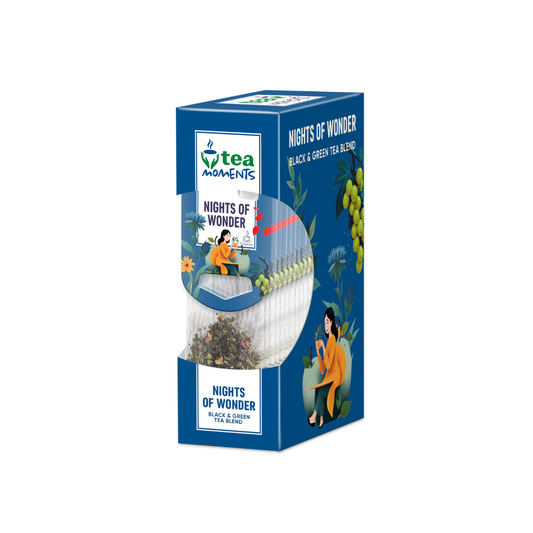 Nights of Wonder, Black & Green Tea Blend, Tea Moments, 33g