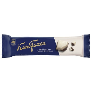 Karl Fazer Milk and White Chocolate Bar, Fazer, 38g