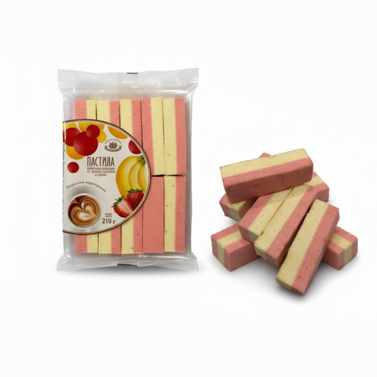 Pastilla “Maasika–Banani”, Kronshtadtskaya Confectionery, 210 g