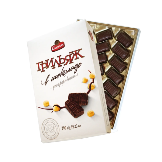 Grillage in Chocolate Decorated Candies, Spartak, 290 g