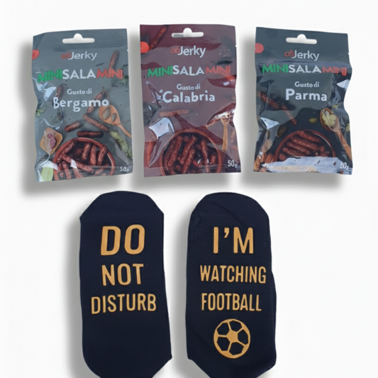 Gift Set “ObJerky + Socks ”DO NOT DISTURB / I’M WATCHING FOOTBALL”, 170g