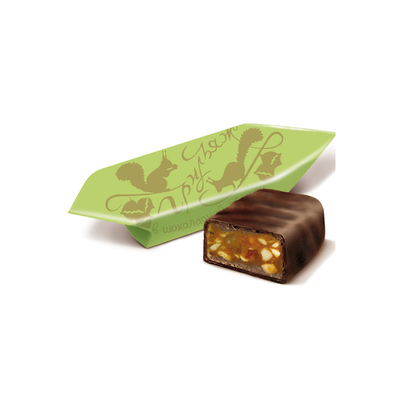 Grilyazh Candies in Chocolate Glaze, Rot Front