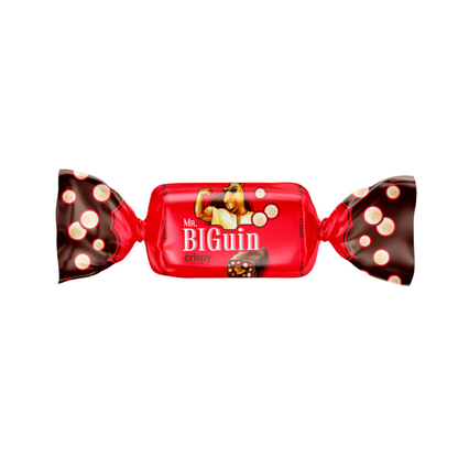 Mr. BIGuin Crispy Chocolate Candies with Cereal Crisps & Milk Caramel Filling, ABK