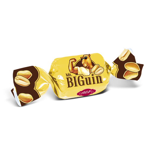 Mr. BIGuin Chocolate Candies with Peanuts & Milk Caramel Filling, ABK