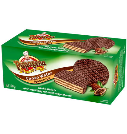 Choco Wafer Hazelnut, Papagena, 120g