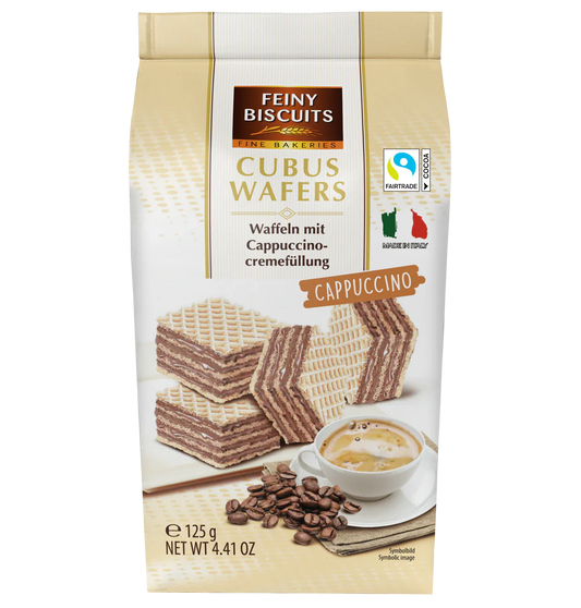 Feiny Biscuits Cubus Wafers Cappuccino, 125g Feiny Biscuits