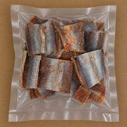Dried Salted Blue Whiting Pieces with Chilli Pepper, Dynastia, 500g