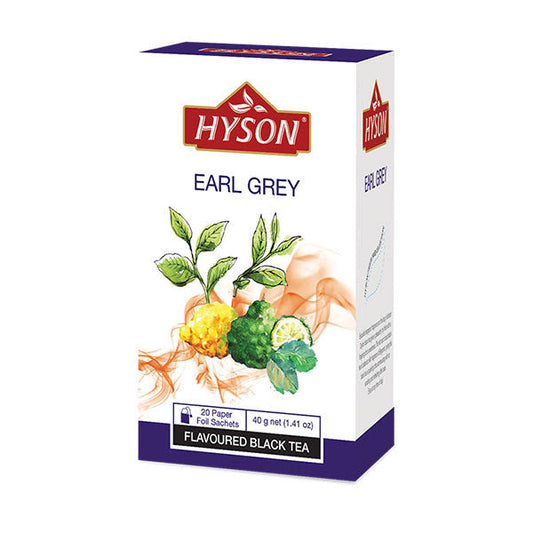 Черный чай HYSON Earl Grey, 40 г (20x2 г)