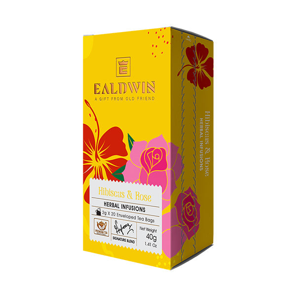 Ealdwin Hibiscus and Rose tea, 40g, (20x2g)