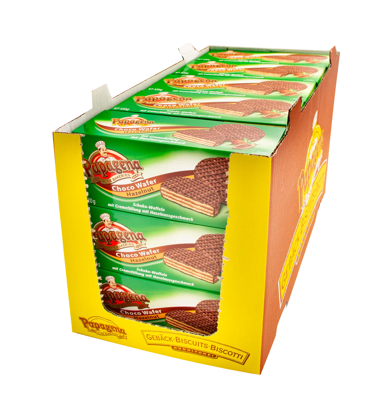 Papagena Choco Wafer Hazelnut, 120 g