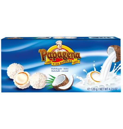 Papagena Waferballs with coconut, 120 g