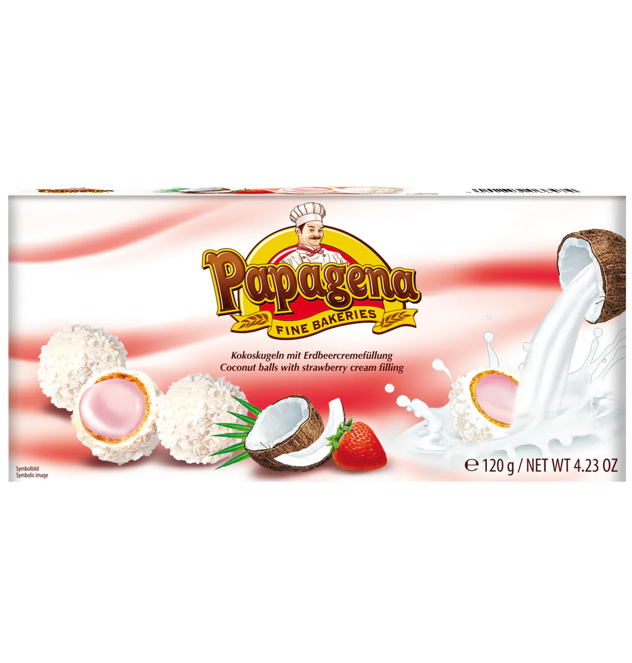 Papagena Waferballs with strawberry cream filling 120g