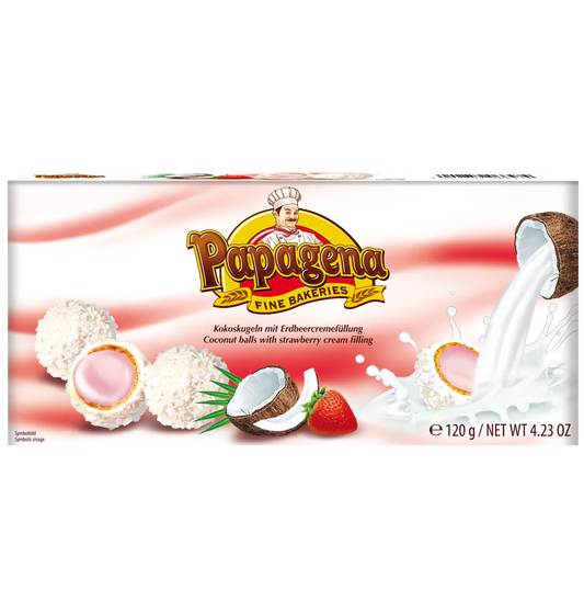 Papagena Waferballs with strawberry cream filling 120g