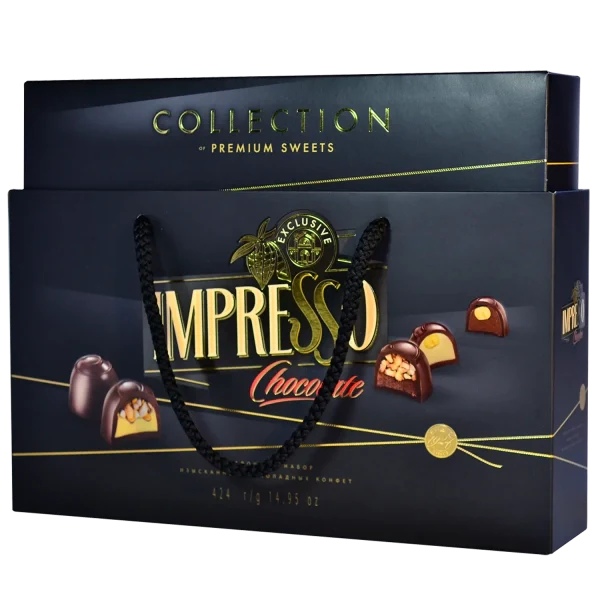 Gift set of candies IMPRESSO Premium black, 424g