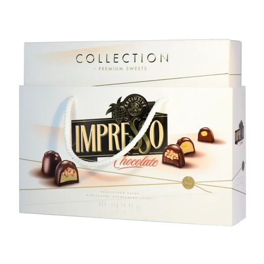 Подарочный набор конфет IMPRESSO Premium белые, 424г 