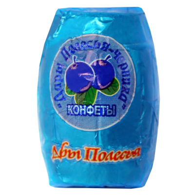 Chocolate candy Dary Polesya Blueberry, Spartak