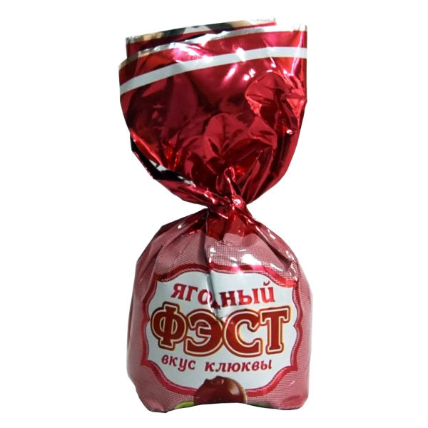 Filled sweets Berry Fest with cranberry flavour, Spartak, 250g/500g/1000g