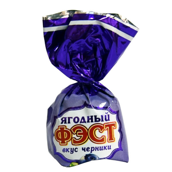 Filled sweets Berry Fest with blueberry flavour, Spartak, 250g/500g/1000g