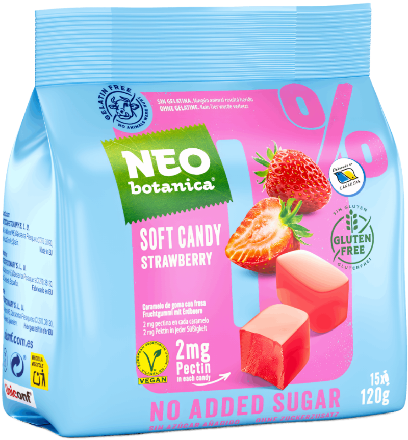 Желейные конфеты клубничные 0% сахара «NEObotanica», NEObotanica, 125г