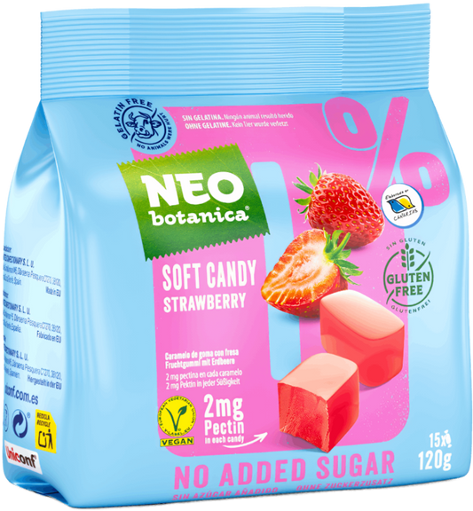 Strawberry Jelly Candies 0% Added Sugar "NEObotanica", NEObotanica, 125g