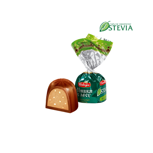 Sugar-Free Chocolate Candies “Bears in the Forest” with Waffle Crumbs, Pobeda