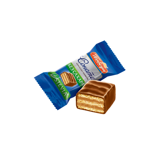 Sugar-Free Waffle Candies “Sonata” in Milk Chocolate, Pobeda