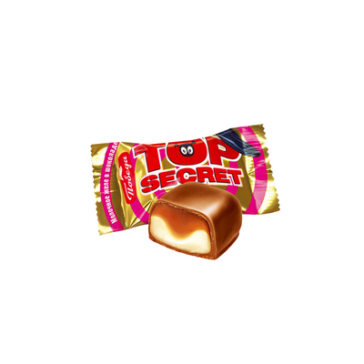 Condensed Milk Jelly Candies in Milk Chocolate "Top Secret ", Pobeda