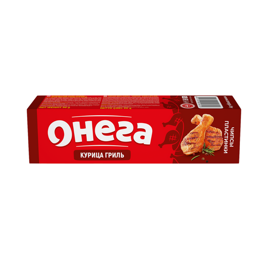 Onega Flat Potato Chips Grilled Chicken Flavor, Azbuka Snekov, 90g