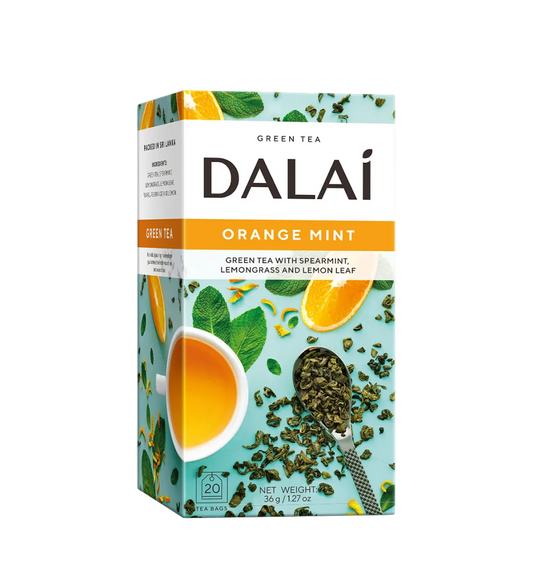 Orange Mint Green Tea, Dalai, 20 bags