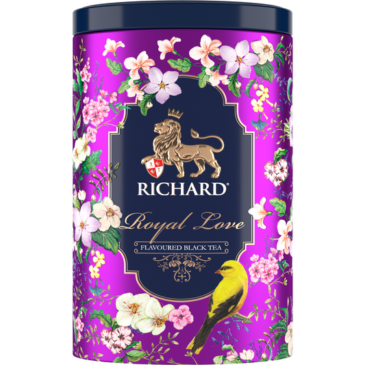 Royal Love, must maitsestatud suureleheline tee, 80 g, VIOLET - Richard Tea Estonia