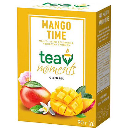 Чайные Моменты Mango Time, зеленый чай, 90 г 