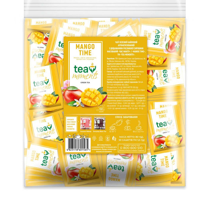Tea Moments Mango Time, green tea, 80g (50x1,6g) – Gourmeest