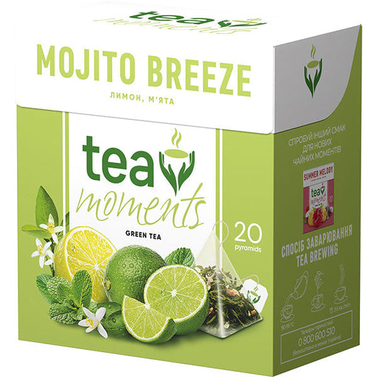 Tea Moments Mojito Breeze, зеленый чай, (20x1,7 г) 