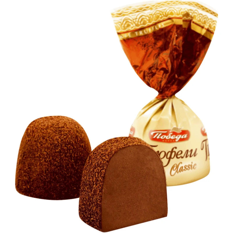 "Classic Truffle" Candies in Dark Chocolate 25%, Pobeda