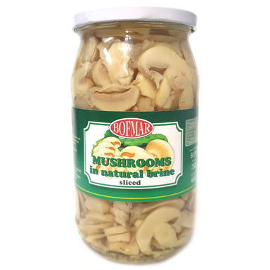 Mushroom Slices in Brine, Bofmar 750g (Glass)