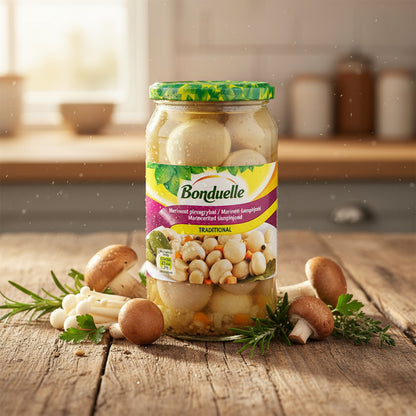 Jar of Bonduelle marinated vegetables 