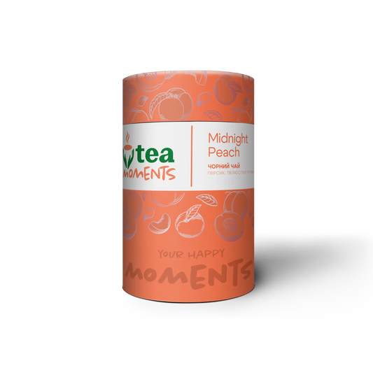Tea Moments Midnight Peach Loose Leaf Black Tea, Tea Moments, 70g