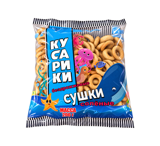 Kusariki Salted Yeast-Free Sushki, Minskkhlebprom, 200 g