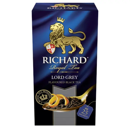 Richard Lord Grey must tee, teekotid 25x2g - Richard Tea Estonia