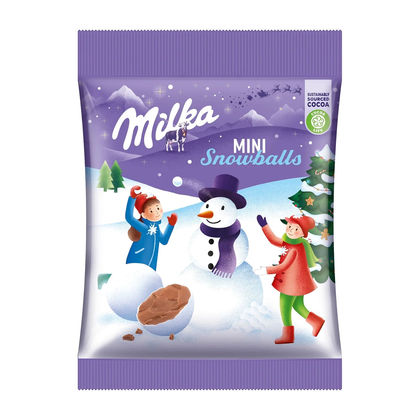 Milka Christmas Mini Snowballs, 100 g