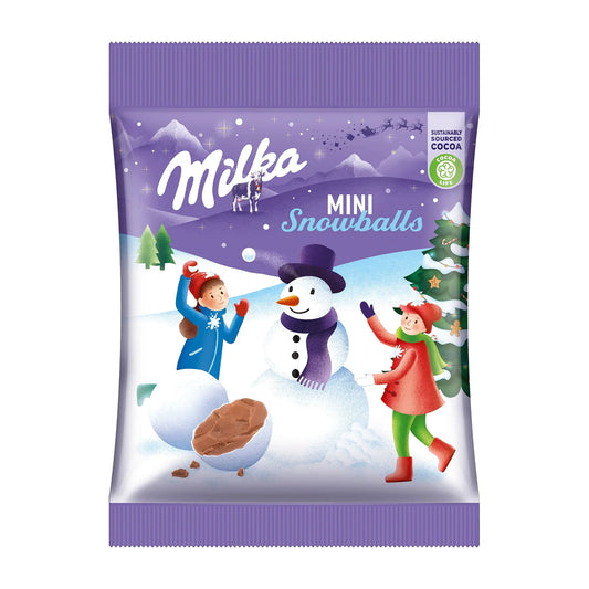 Milka Christmas Mini Snowballs, 100 g