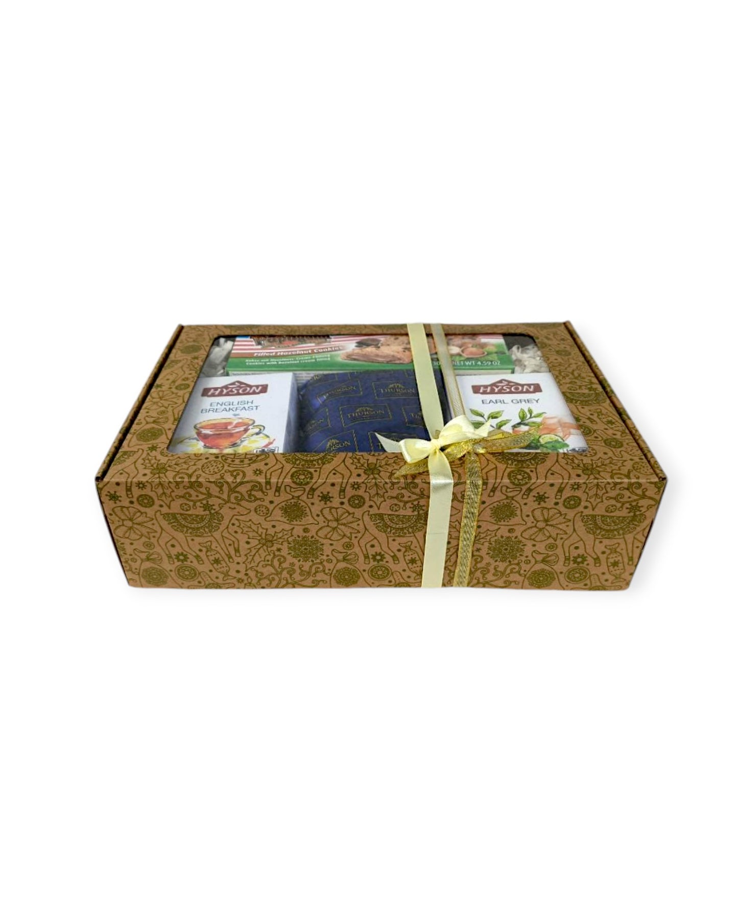 Hyson Gift Set, 4 Tea Varieties & Hazelnut Butter Cookies