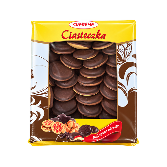 Supreme Ciasteczka Sponge Biscuits with Orange Jelly in Chocolate Glaze, Supreme, 500g