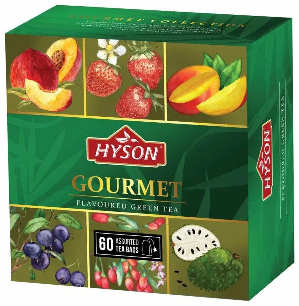 HYSON Gourmet maitsestatud roheline tee, 90g